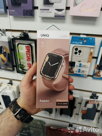 Ремешок Uniq aspen для Apple 49/45/44 mm розовый