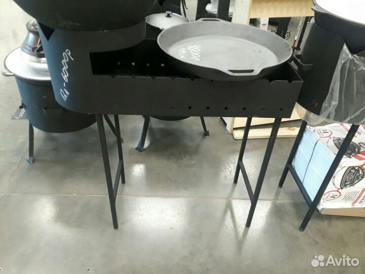 Мангал с печью для Казана 8л,10л,12л