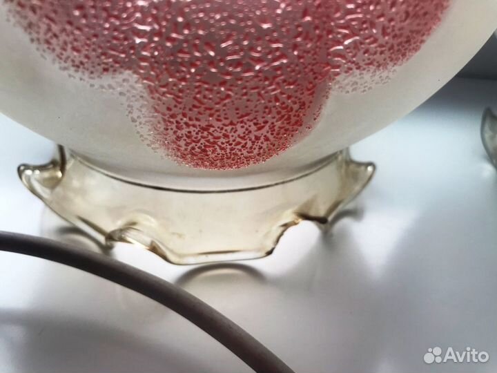 Плафон стеклянный Чехия винтаж