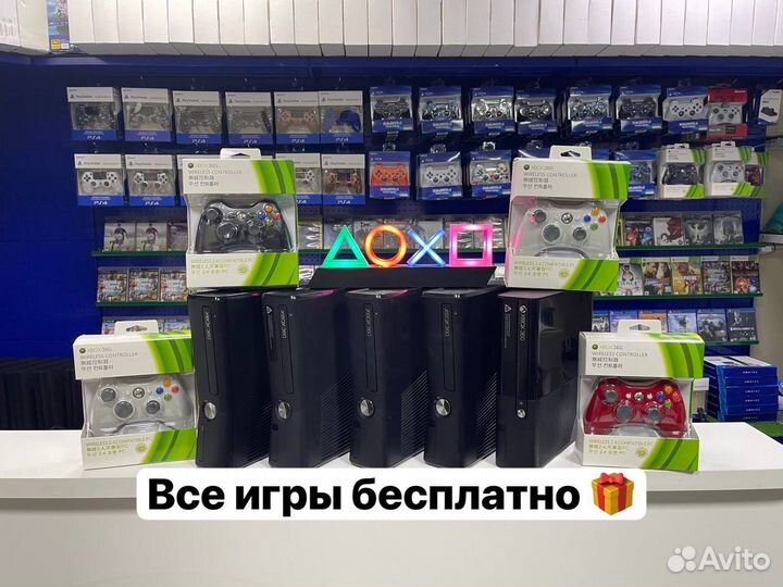 Xbox 360 + много игр