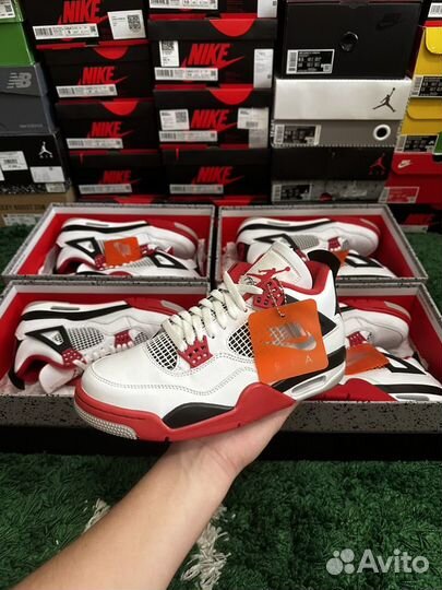 10 размеров Nike Air Jordan 4 Retro Fire Red