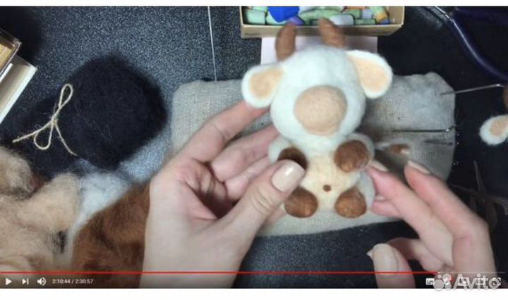 Мастер-класс по сухому валянию. Валяем корову