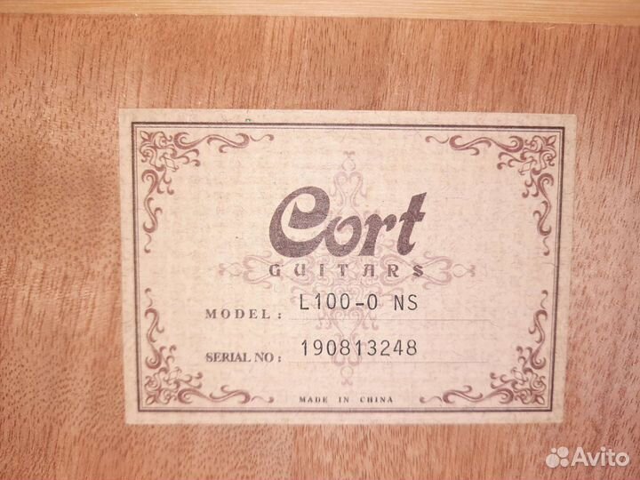 Акустическая гитара cort L 100-0 NS
