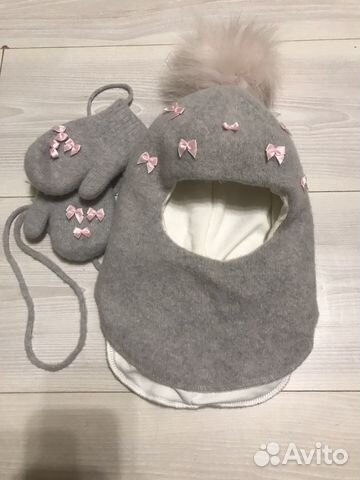 Шапка шлем + варежки