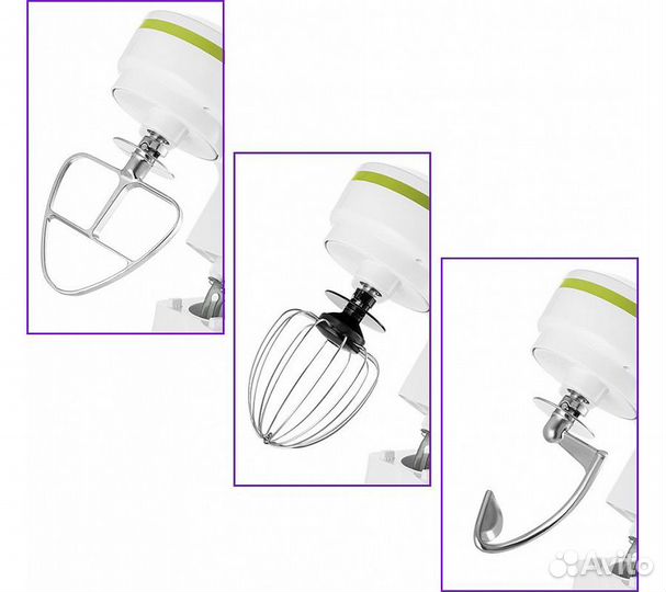 Планетарный миксер Kitfort кт-3045-2 бело-салатовы