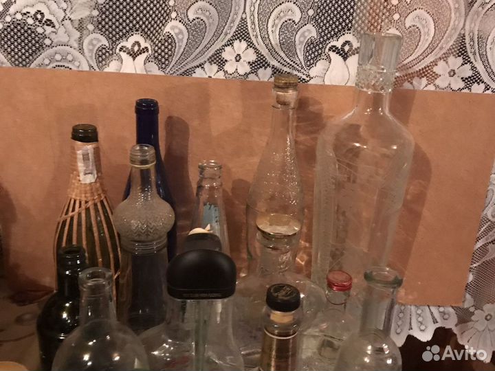 Бутылки для декора разные