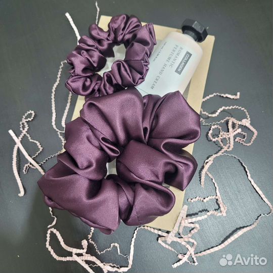 Резинка для волос 2 шт + крем для рук