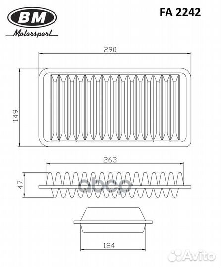 Фильтр воздушный FA 2242 BM-Motorsport