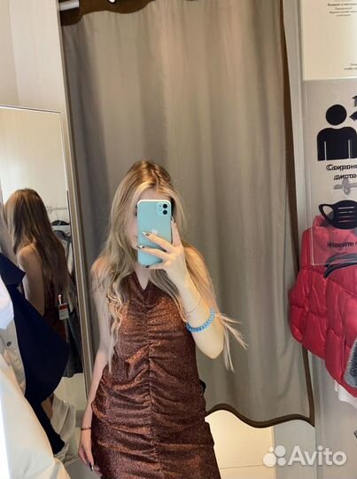 Платье H&M блестящее в обтяжку