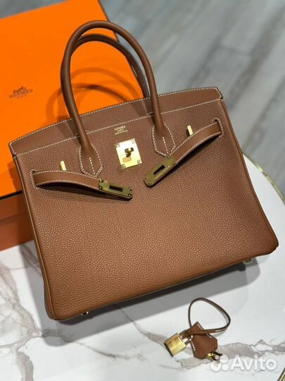 Сумка Биркин Hermes Birkin 30 Alezan Togo GHW