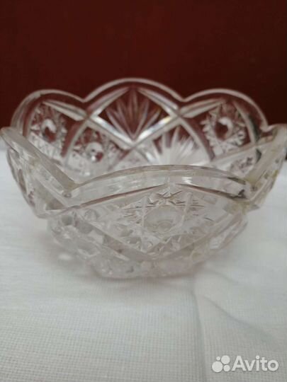 Хрустальные Салатник, конфетница времен СССР