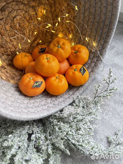 Мандарин мыло ручной работы новый год