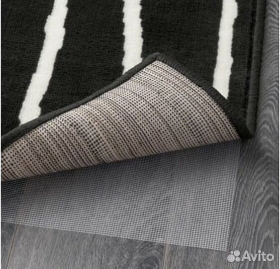 Икеа гёрлёсе Ковер черный 133x195 см