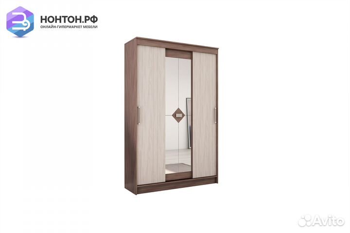 Шкаф-купе Агат ясень шимо темный / ясень шимо свет