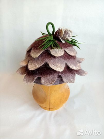 Шапка для бани и сауны. Шишка