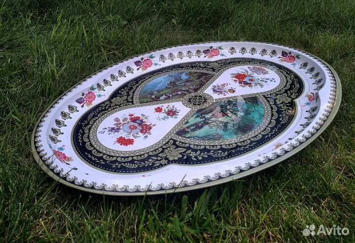 Поднос СССР, металлический, винтажный