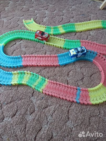 Гибкий трек с машинками,3метра