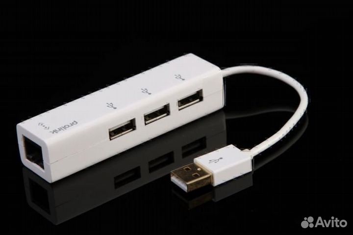 Концетратор Prolink MP300 USB 2.0, 3-порта, +RJ45