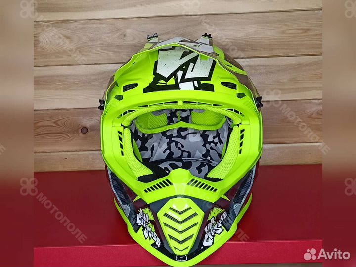 LS2 Мотошлем MX437 fast crusher (черно-желтый)