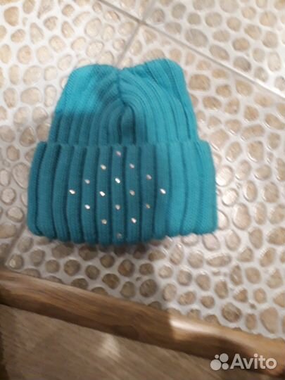 Шапка и шарф с кристаллами Swarovski