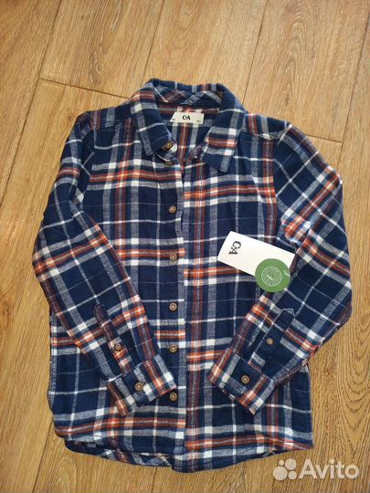 Фланелевая рубашка рост 134