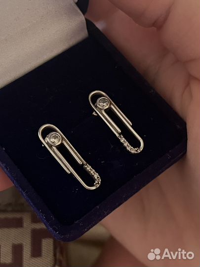 Серебряные серьги булавки