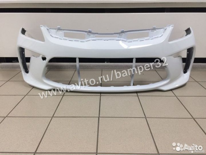 Киа Рио бампер IV передний рестайлинг белый