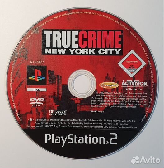 PS2 True Crime New York City. Лицензия