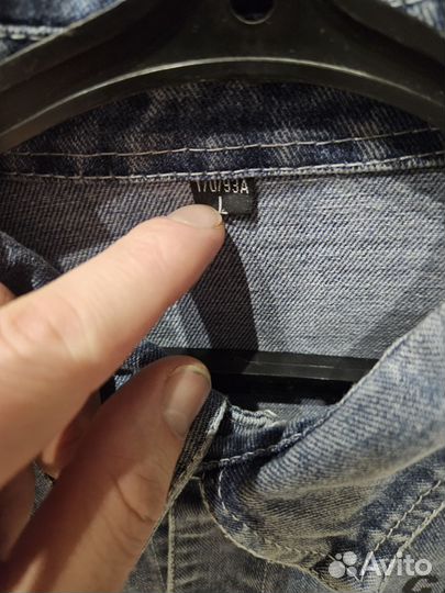 Джинсовая рубашка мужская