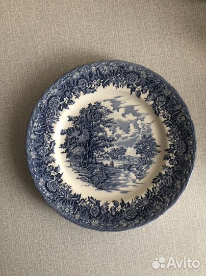Тарелки синий пейзаж Англия