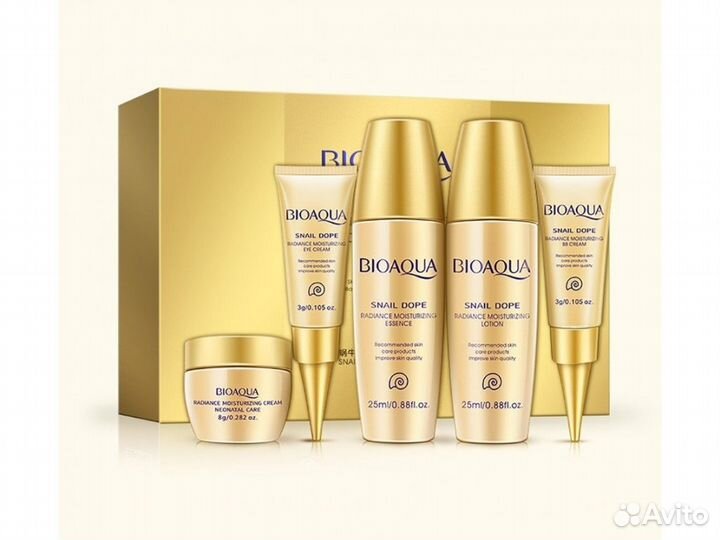 Дорожный мини набор кремов для лица Bioaqua Snail