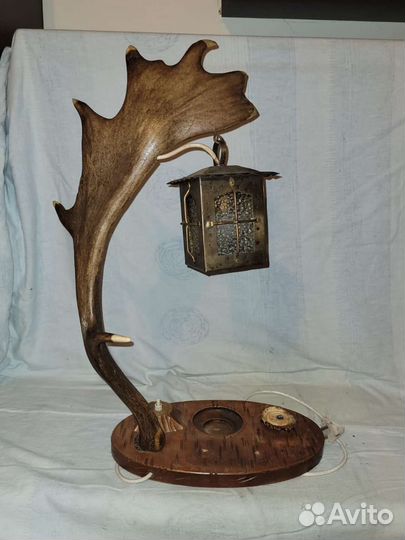 Старая Настольная Лампа-Фонарь