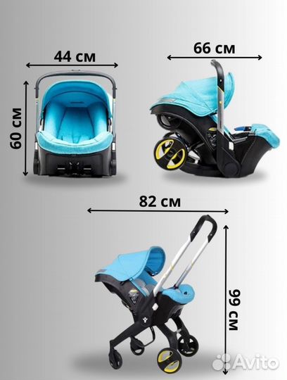 Коляска, автокресло, автолюлька на колесах аренда