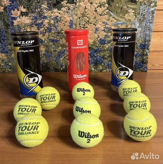Теннисные мячи Wilson и Dunlop новые