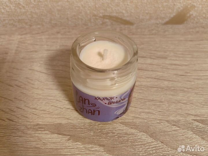 Свеча Лань Чжань, аромат хлопка и ванили