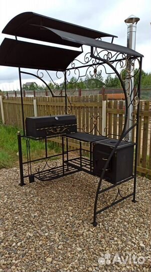 Мангал с печью