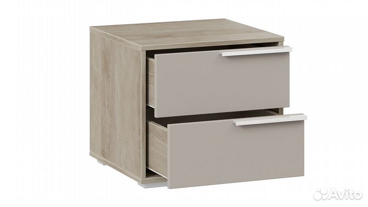 Тумба прикроватная «Эмбер» Баттл Рок/Серый глянец