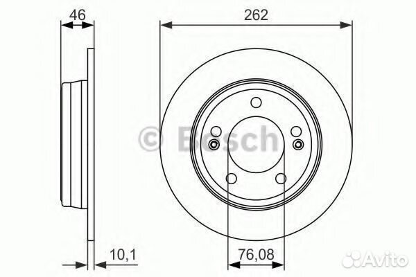 Тормозной диск 0986479052 bosch