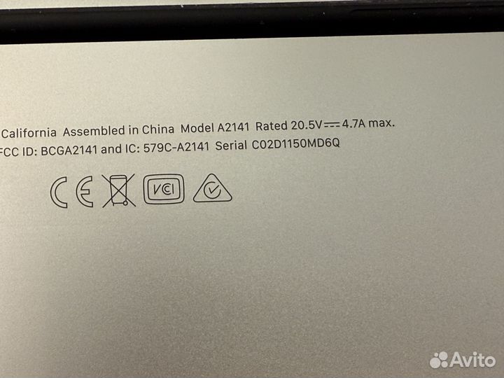 MacBook Pro 16 2019 i9/16/1Tb Silver