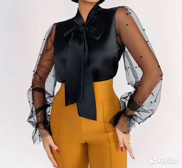 Блузка женская 46 48 черная