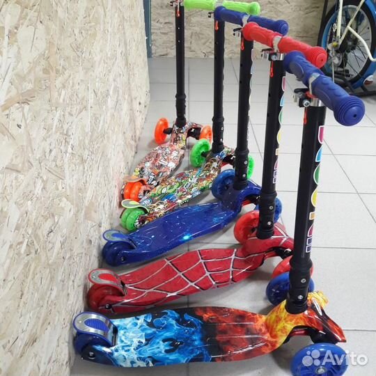 Самокаты Scooter складные с подсветкой