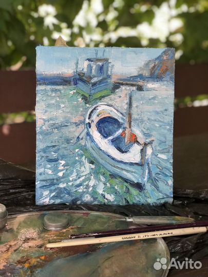 Картина маслом морской пейзаж