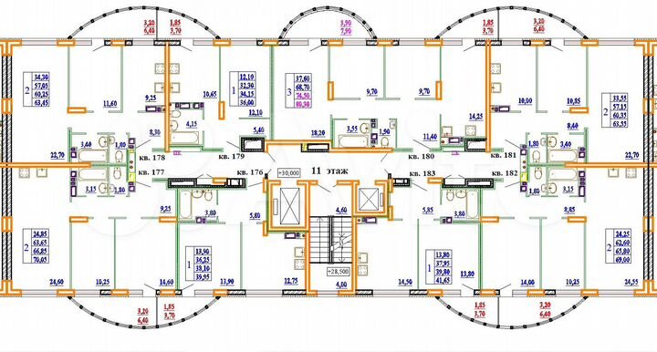 1-к. квартира, 36 м², 11/14 эт.