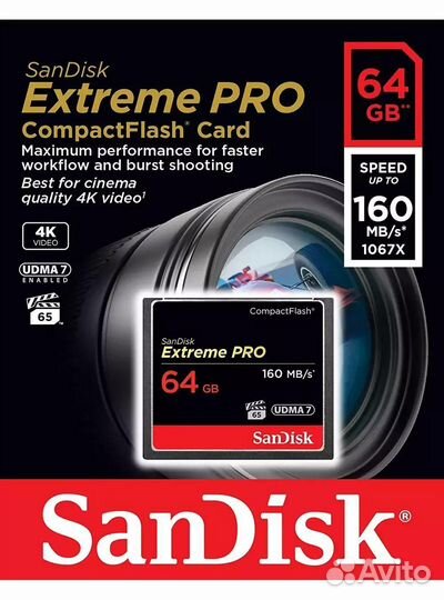 SanDisk CompactFlash 64Gb Extreme Pro 160x