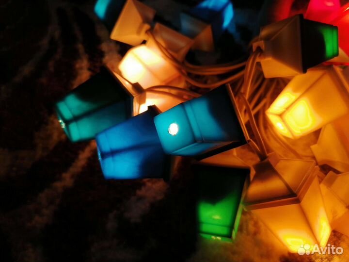 Елочная гирлянда (электрогирлянда) Фонарики, СССР