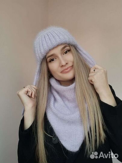 Шапка Ушанка из пуха норки