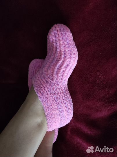 Вязаные следки тапочки новые