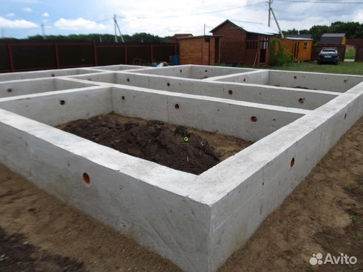Бетонные работы заливка фундамента