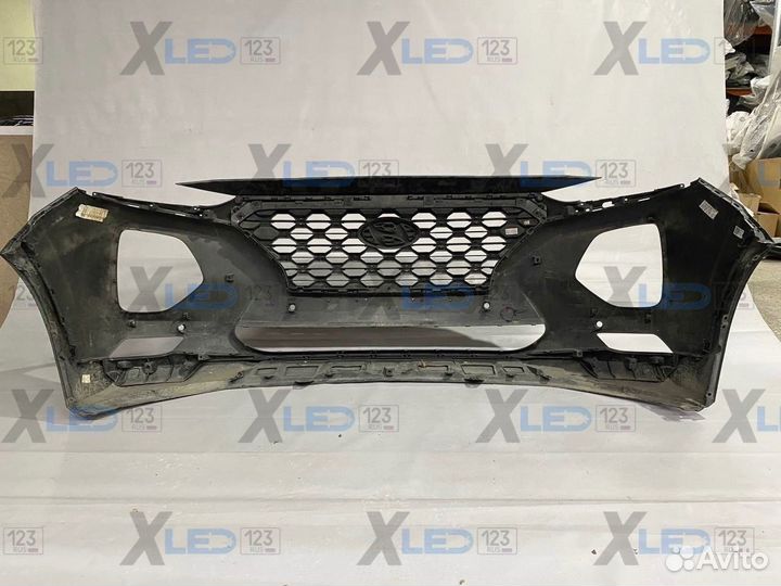 Передний бампер Santa Fe 4 2023 в полусборе