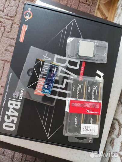 Комплект,SSD 512gb,AMD Ryzen3600,Оперативка